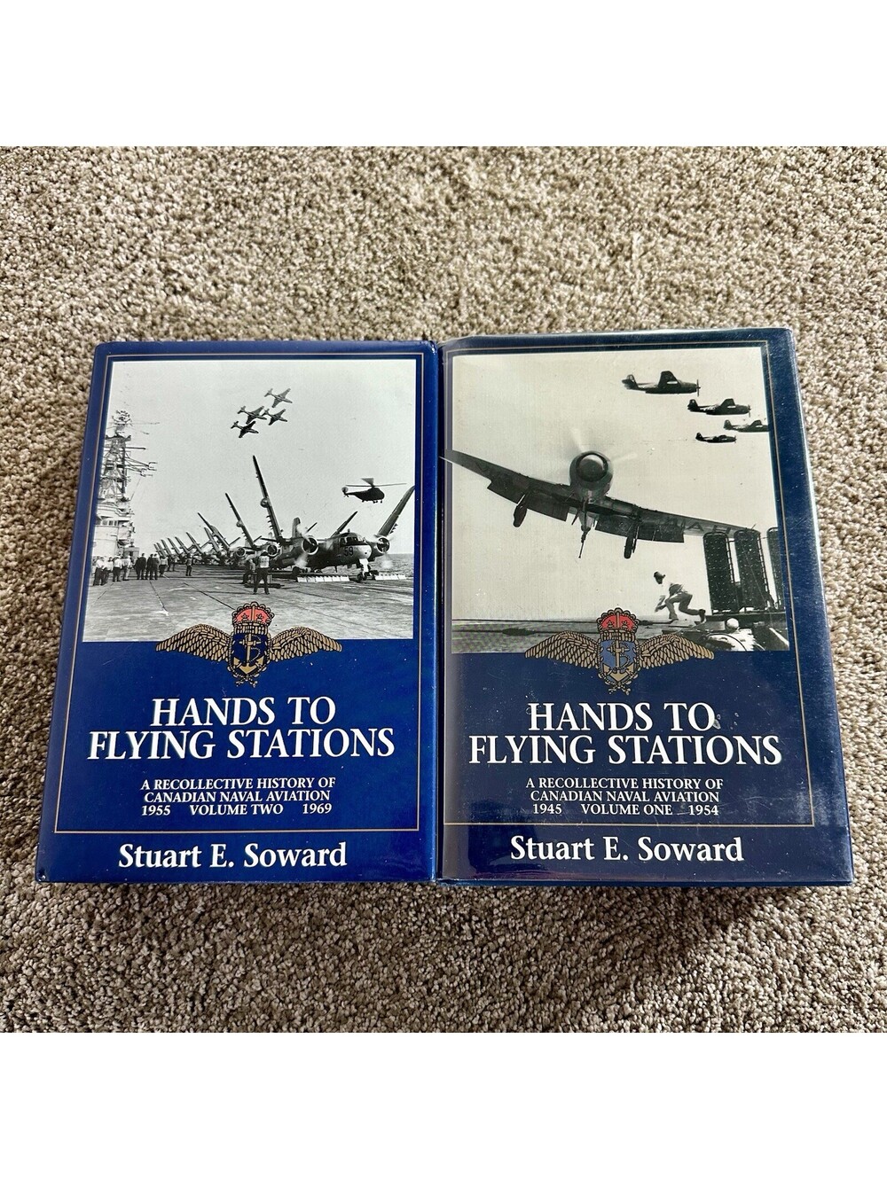 Hands to Flying Stations Stuart Soward Volume 1 - 2 set Lot Of 2 hardcover Books